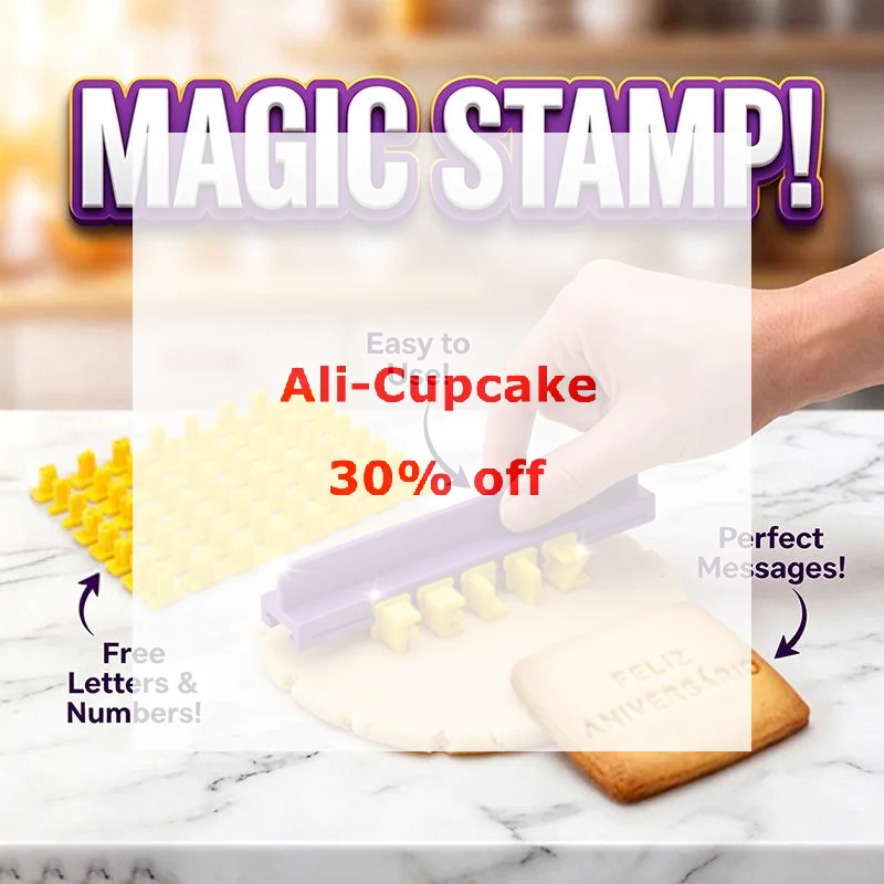 Lettering Stamp Kit For Pastry With Stand DIY Cake Cookie Personalization Confectioner's Stamp Mini Number Letter Pattern