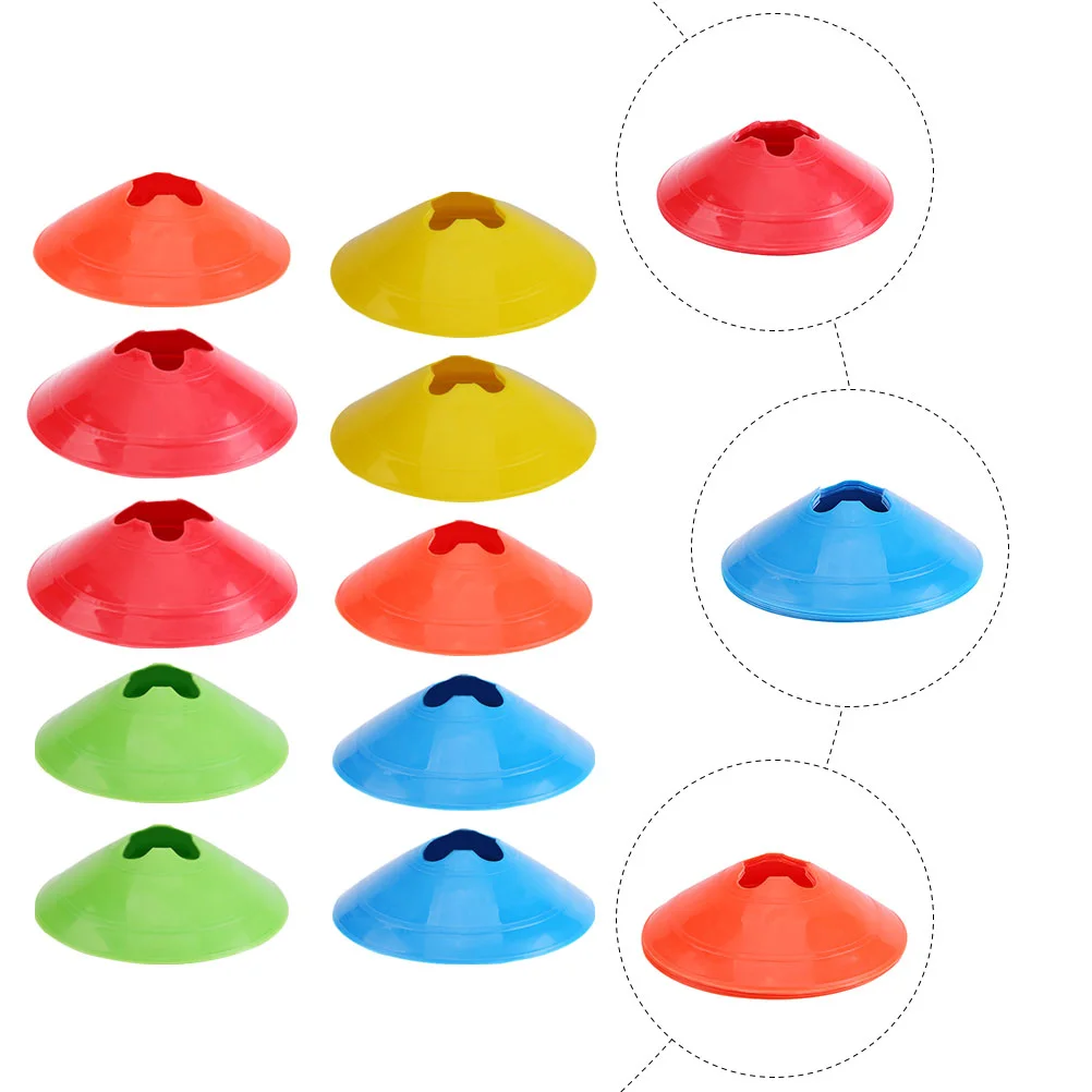 

10 PCS Trainer Obstacle Kids Football Training Cones Sign Plates Mini Plastic Pe Marker Child