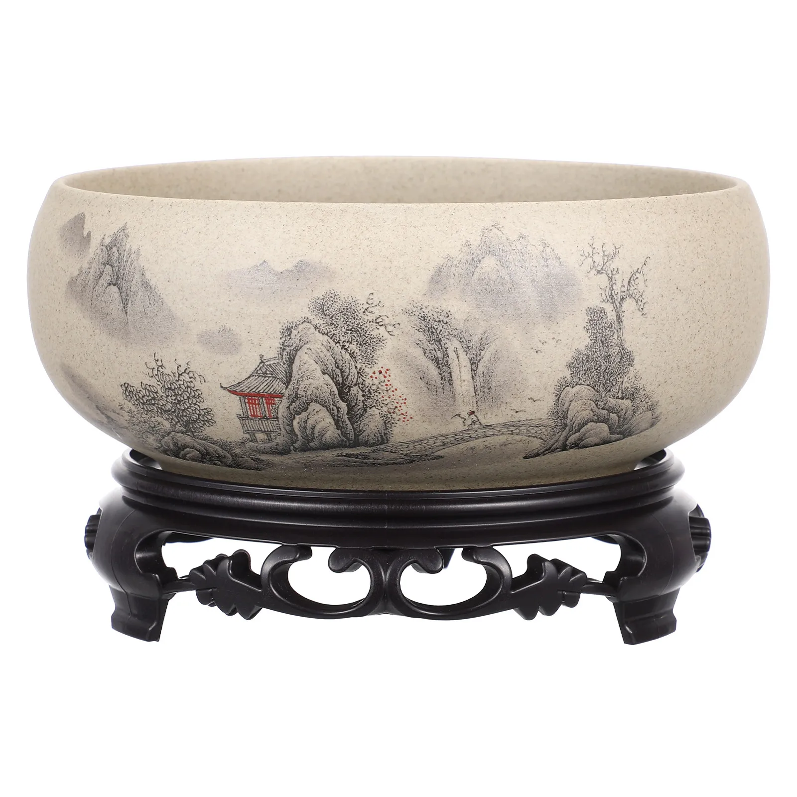 Blue and White Porcelain Flowerpot Chinese Style Decorative Ceramic Planter for Home Office Garden Rustic Farmhouse Hydroponic