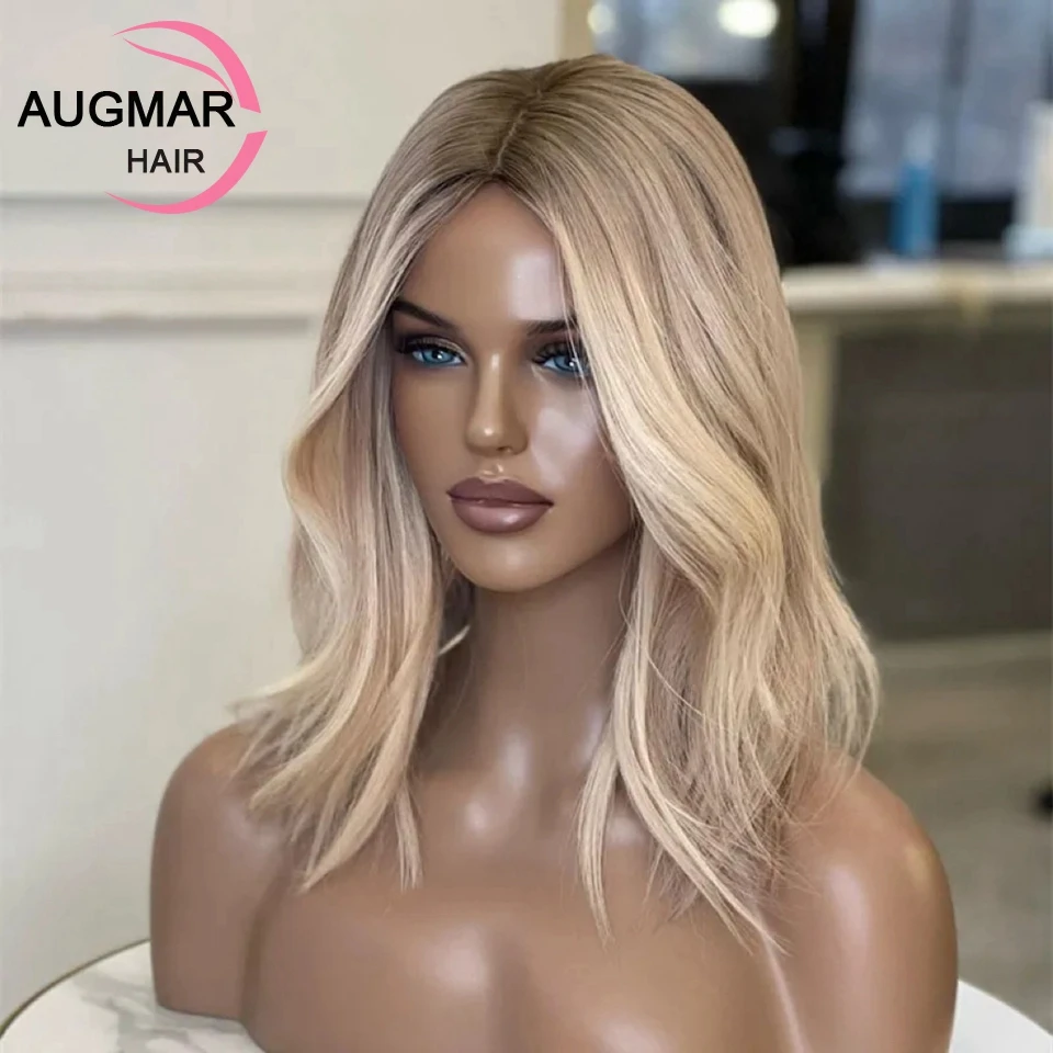 13x4 Short Blonde Lace Front Wig Human Hair Wigs Brown Highlight Body Wave 13x6 HD Lace Frontal Wig Pre Plucked Glueless Wigs