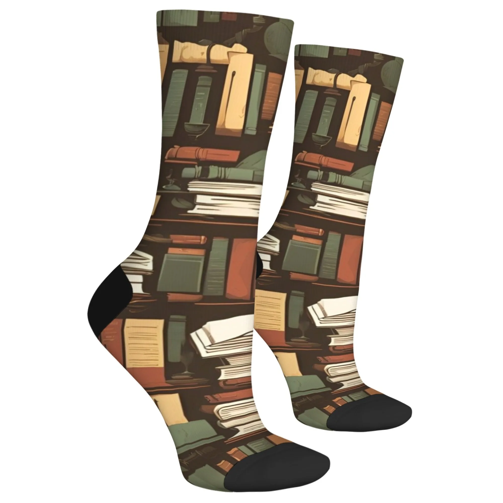 1 زوج الجدة طاقم الجوارب الهيب هوب الشارع الأزياء مع غريب الأطوار كتاب ونظارات طباعة قبعة سوداء مضحك الجدة لعوب جورب تصميم