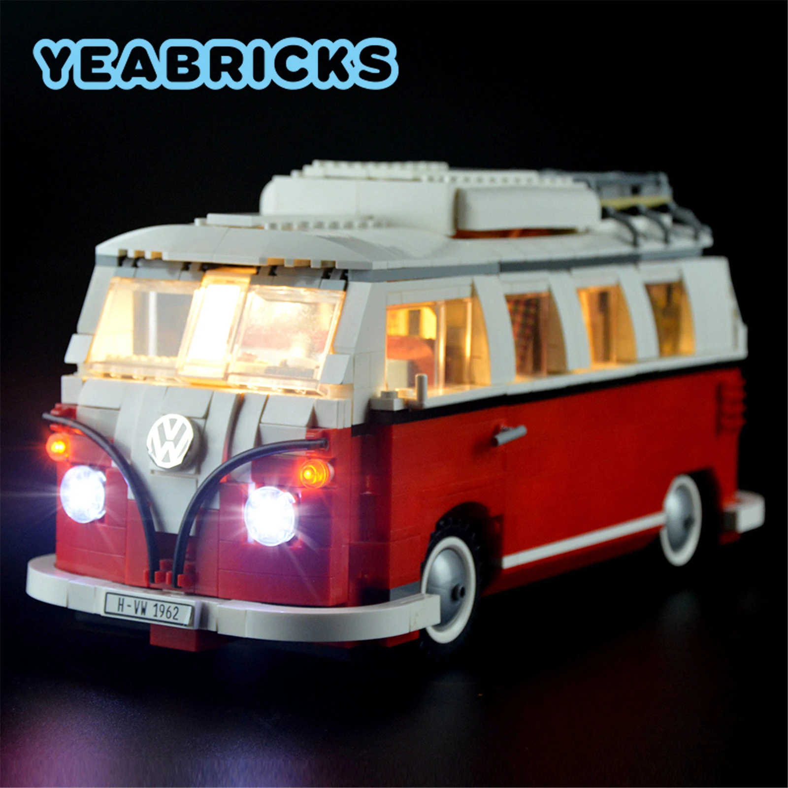 YEABRICKS LED Light Kit for 10220 T1 Camper Van Building Blocks Set (NOT Include The Model) Toys for Children