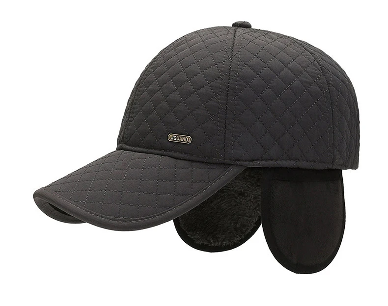 Winter Dicker Baseball Kappe Für Männer Mit Ohrenklappen Warm Halten Baumwolle Snapback Kappe Männlichen Vater Hut Ohr Schutz Casquette – Detail 5