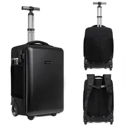 2 In 1 Trolley Backpack Business Travel Bag Large Capacity  Multifunctional Luggage Waterproof Suitcase Laptop Backpack