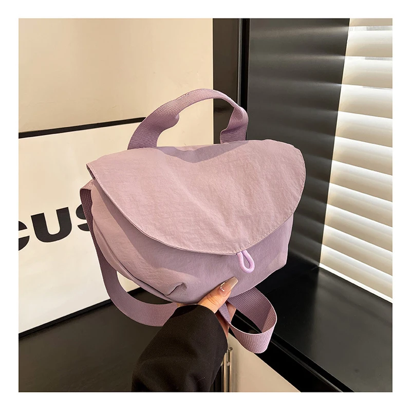 

Ladies Dumpling Style Shoulder Bag Spacious Soft PU Leather Flip Top Cover Customizable Strap Length Plain Design Trendy Handbag