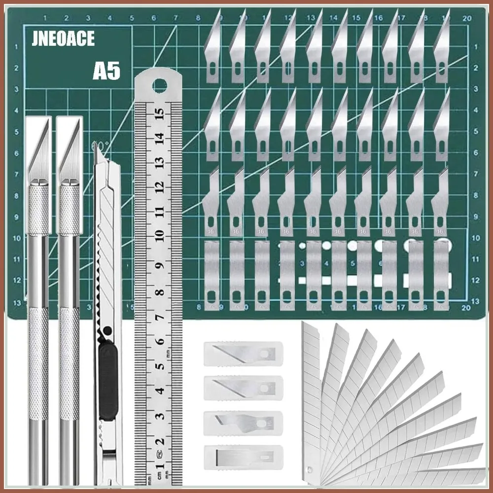 

Precision Carving Craft Hobby Knife Kit with 40 Blades for DIY Art, Cutting, Scrapbooking, Stencil