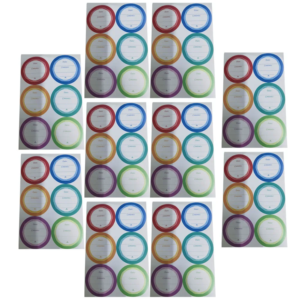 60Pcs Waterproof Date Labels Reusable Bottle Stickers for Food Storage Jars Containers Labeling System Convenient Office Kitchen