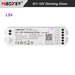 Ls4 miboxer 0/1 ~ 10V Dimm treiber 12V-48V max 12a 0 ~ 10V,1 ~ 10V,10V pwm, Druckknopf Dimmer LED-Controller 2,4g Fernbedienung