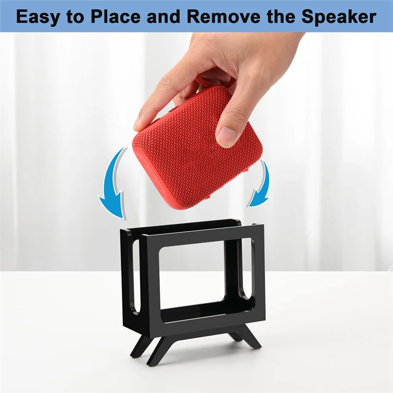 AA60-Desktop Stand Speaker Holder For Go 4&Go 3 Speaker Acrylic Tabletop Stand Speaker Mount Anti-Slip Base Display Shelf