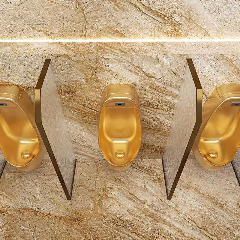 Luxury gold modern one-piece double flush toilet set square bowl with S-trap and floor-to-ceiling design