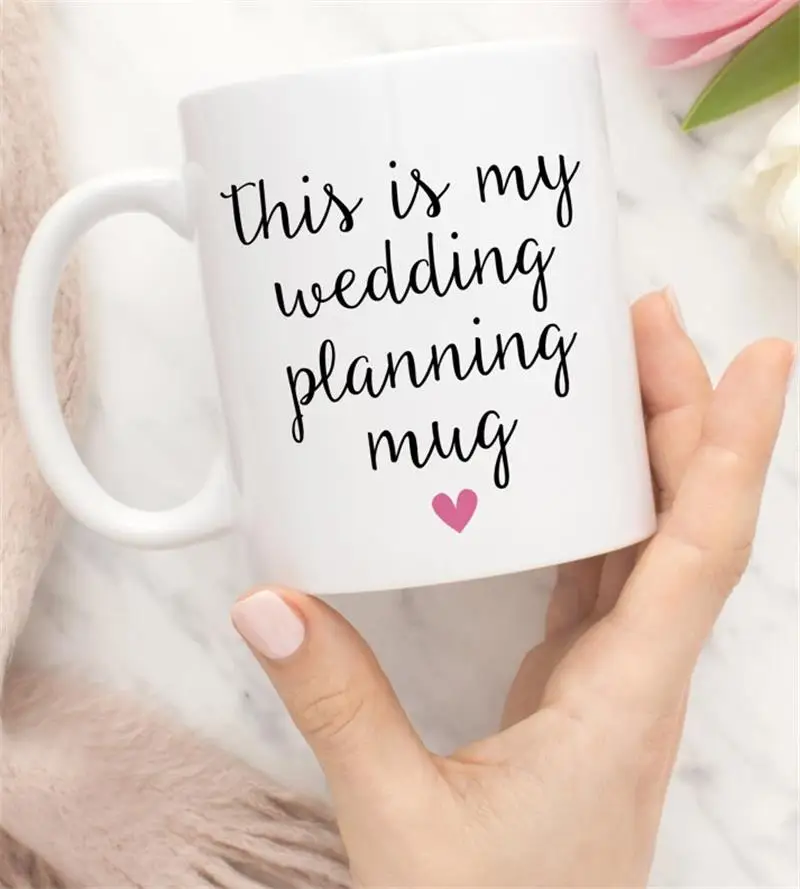 Wedding Cups Engagement Coffee Mugs Caffeine Cocoa Tea Mugen Friend Gifts Home Decal Tableware Coffeeware Teaware Beer Drinkware