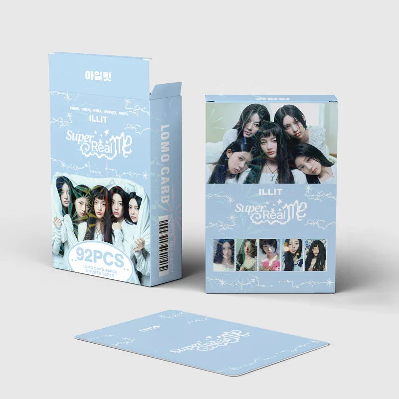 92A Girlgroup ILLIT Total Chain Neues Album BOMB Doppelseitige Promi-Fotokarten-Aufkleber Lomo-Karte – Detail 21
