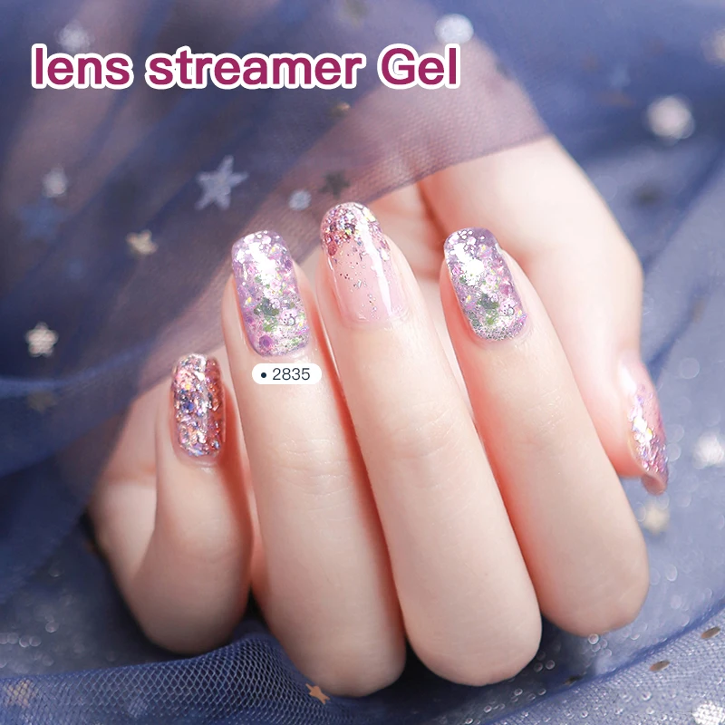 Ibdgel 12 Colors 8g Lens Streamer gel Polish Nail Accessories Semi-permanent Varnish Nail Art Nail Soak Off LED UV Gel Nail Ve