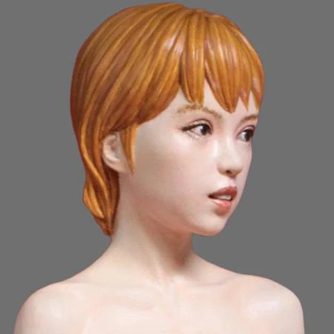 1/12 A maiden with yellow hair Resin kit Figure GK Japanese human subject matter Whole body Uncoated No colour