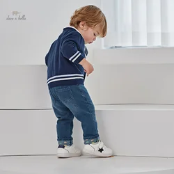 Dave Bella Children's Jeans 2024 New Spring Boys Baby Cowboy Pants Cool Casual Fashion Loose Party Outdoor Sport DB1247790