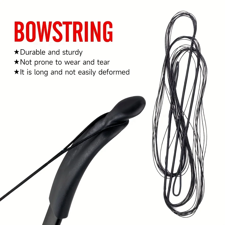

Тетива для стрельбы из лука, 48-6010 нитей, черная тетива, используемая для изогнутого лука, прямой тянущий лук, аксессуары для уличной охоты и стрельбы