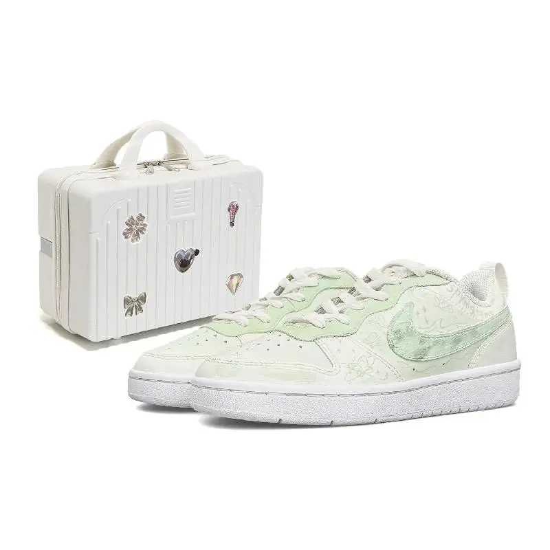 

[На заказ The trawa lush and green]Nike Court Borough 2, зеленая трава, как газон, противоскользящий, износостойкий скейтборд с низким верхом