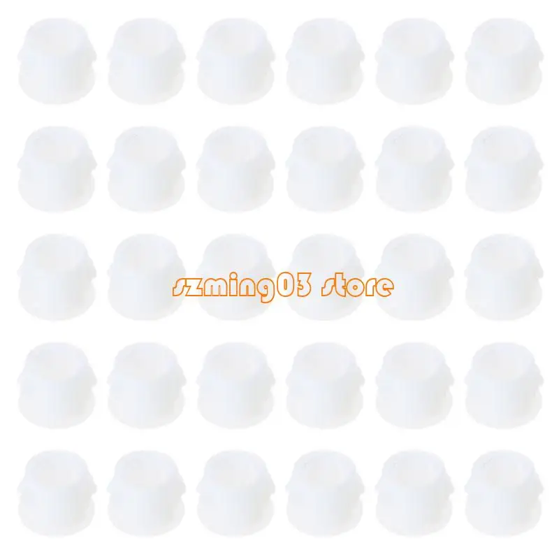 H9ec 30pcs Pannello plastica bianco tappi per fori per trapano rotondi Capillini per coperture fori in mobili da cucina e