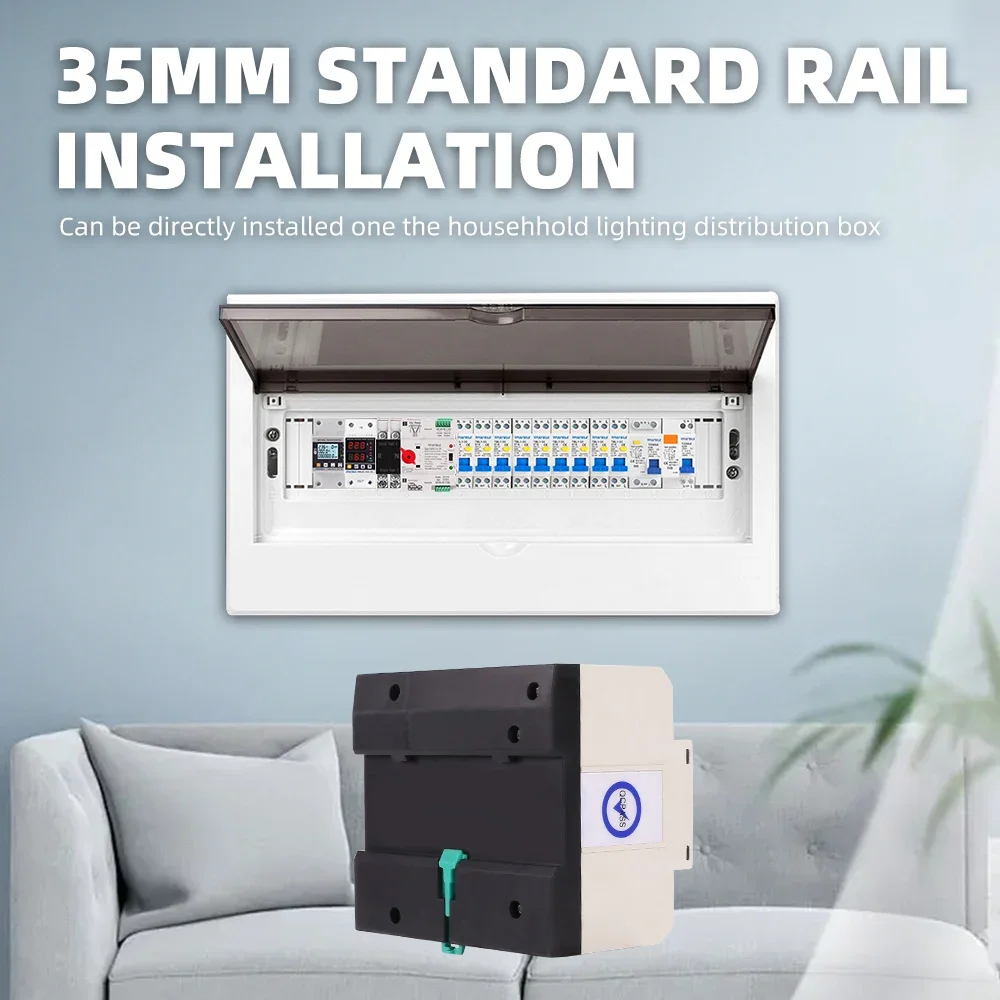 단상 Din 레일 ATS 220V 이중 전원 자동 전송 전기 선택기 스위치, 무정전 전원 2P 63A 100A 125A