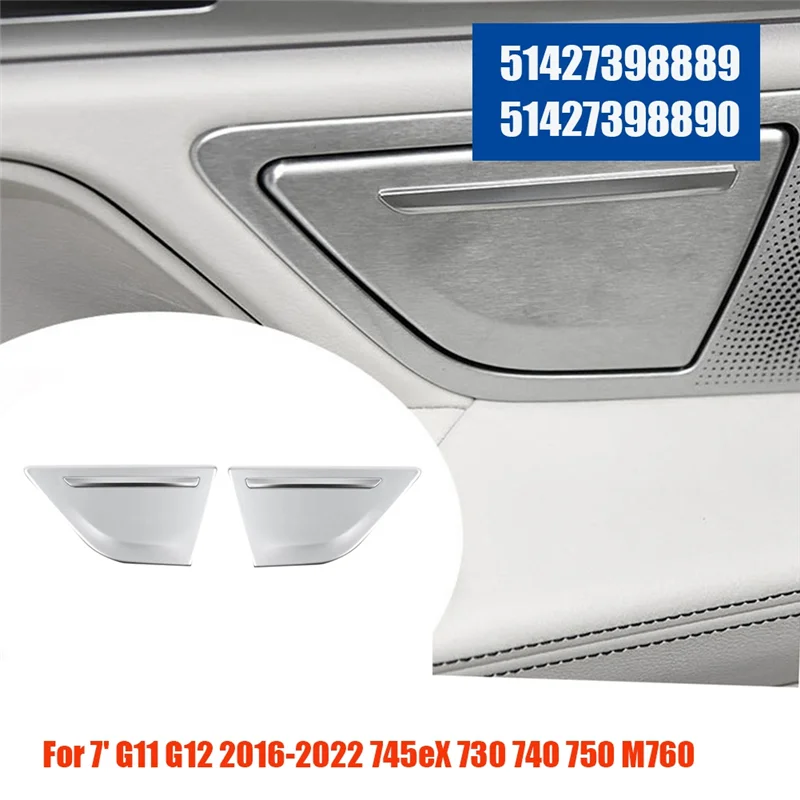 1Pair Rear Door Ashtray Trim Panel Cover 51427398893 51427398894 for BMW 7 Series G11 G12 16-22 745EX 730 740 750 M760 A