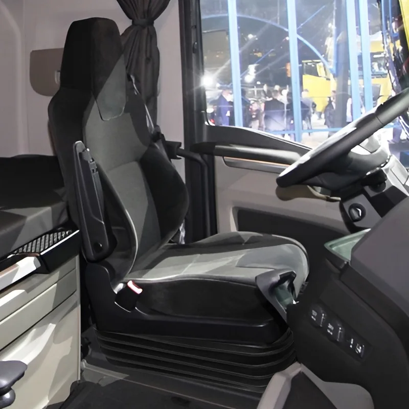 ممتص صدمات مقعد الوزن قابل للتعديل عالي التحمل مع غطاء غبار، هيكل قص، مناسب للشاحنات ومركبات البناء. #6