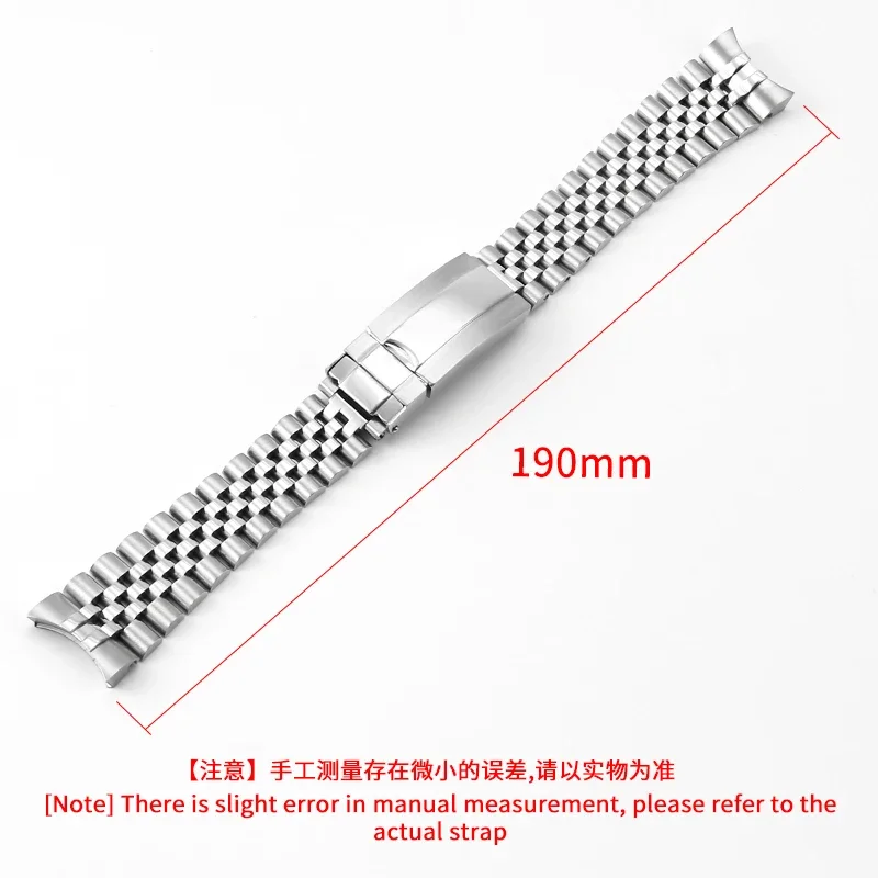 Durable Waterproof Wrist for Rolex Solid Stainless Steel Log Greenwich Fold Buckle 20mm Curved Interface Watches Accessories