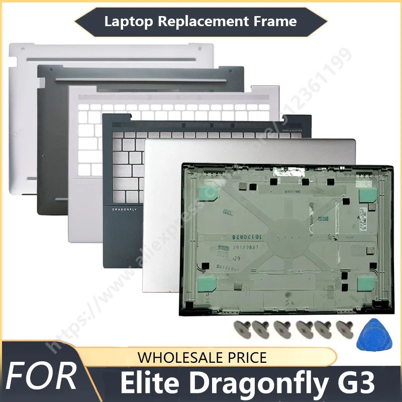 

NEW For HP Elite Dragonfly G3 Laptop LCD Back Cover Front Palmrest Keyboard Bottom Case replacement parts Shell