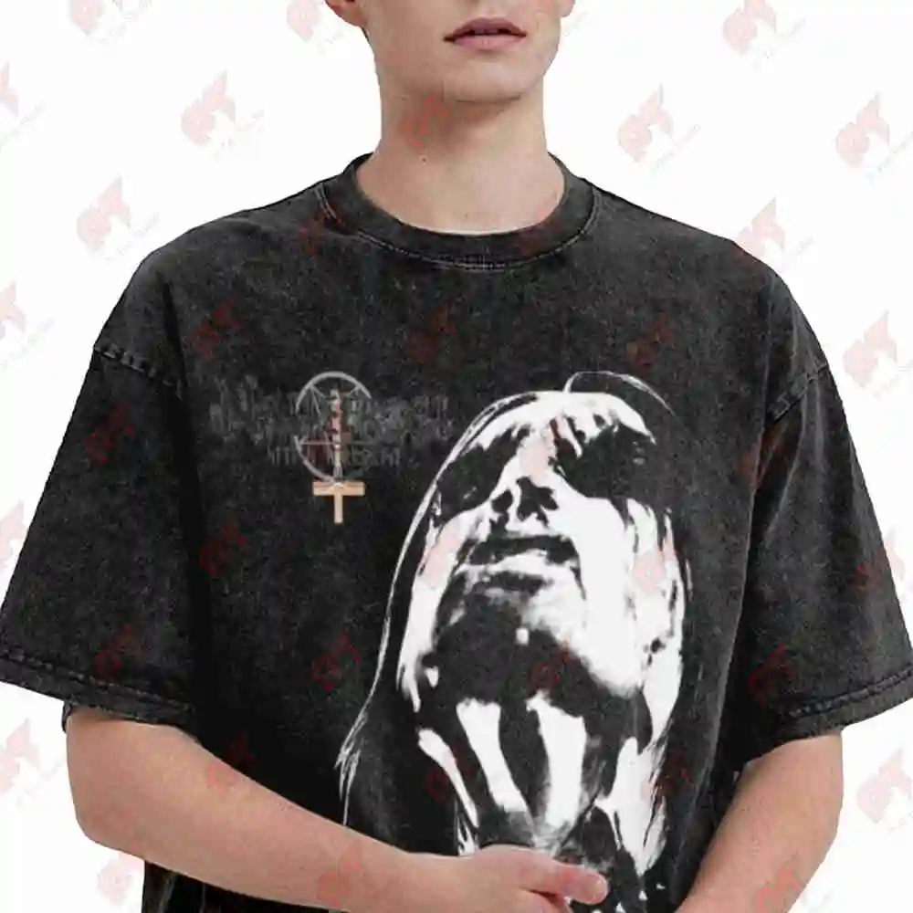 Nattefrost Blood And Vomit Chronique Vintage Washed Tee Pure Cotton T-Shirt
