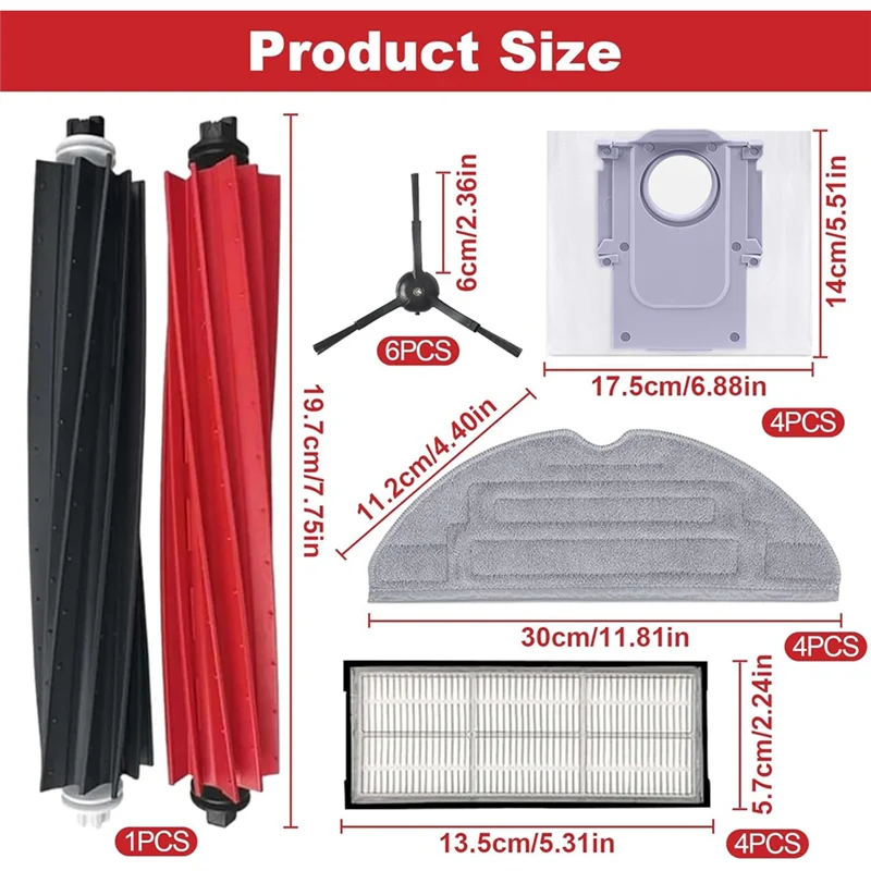 A05G-для пылесоса Roborock S8 Pro Ultra, основная боковая щетка, фильтр Hepa, швабра, тканевые мешки для пыли, детали