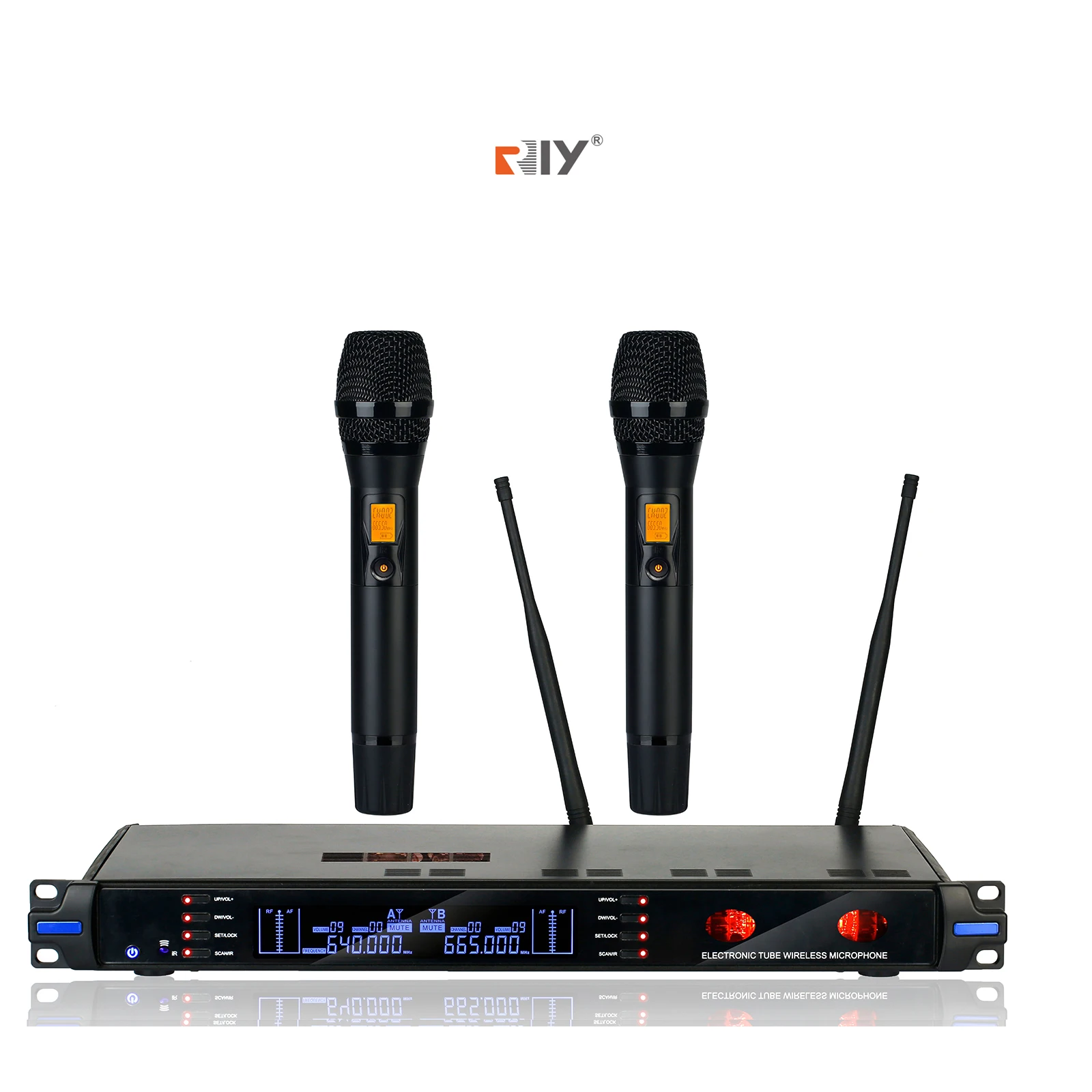 

RIY-06 hot sale electronic tube wireless microphone karaoke uhf wireless microphone