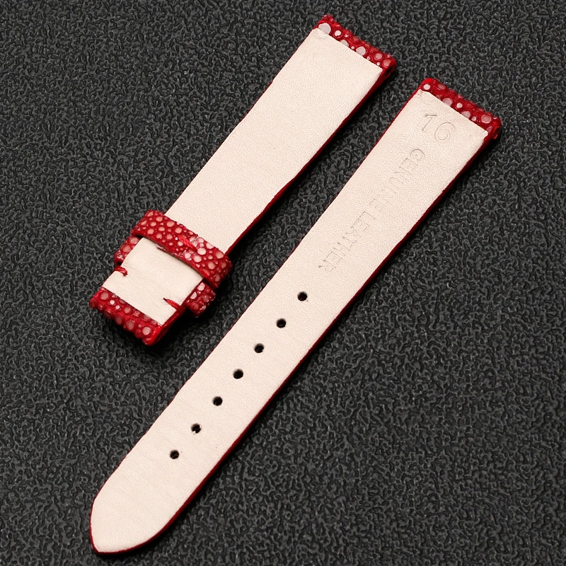 Devil Pearl Fish Skin Watch Belt for Tudor Tissot Longines Huawei GT3 pro  Genuine Leather Strap Watchband Watch Chain 20mm 22mm