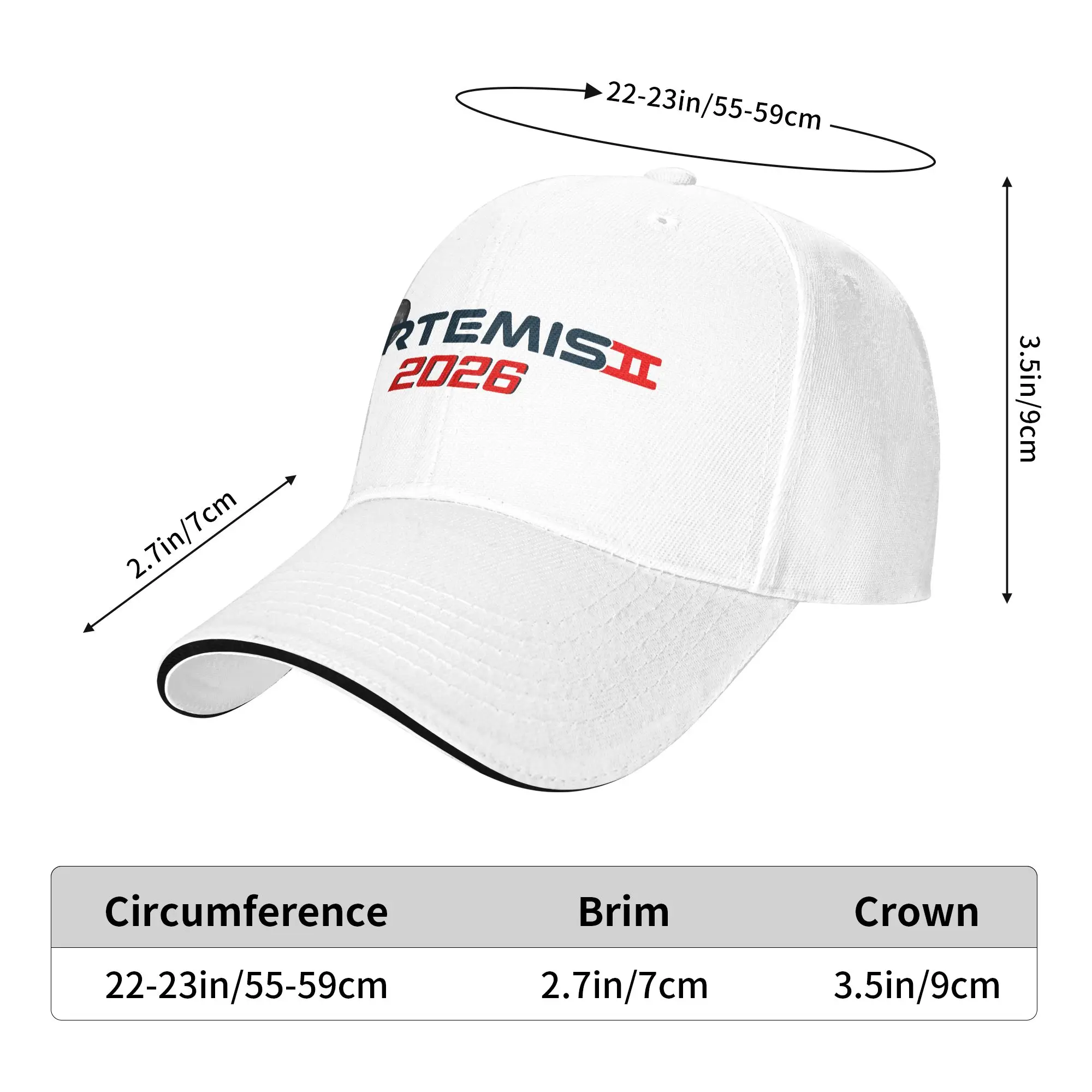 Artemis II Back to the Moon 2026 Baseball Cap  Men Adult Print Hip Hop Hats Summer y2k Cool Kpop Rock Hot Sale Baseball Caps