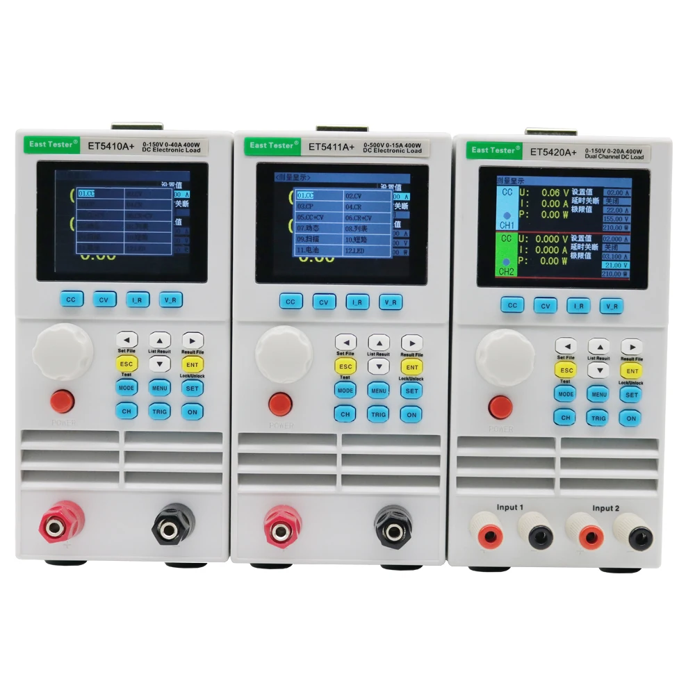 Nowy ET5410A ET5420A DC obciążenie miernik 150V 40A 500V 15A Tester pojemności baterii moc Test starzenia Instrument 200W/400W