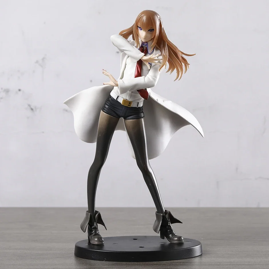 Steins Gate Makise Kurisu White Coat Style Collectible Figure Model Doll Decoration Toy