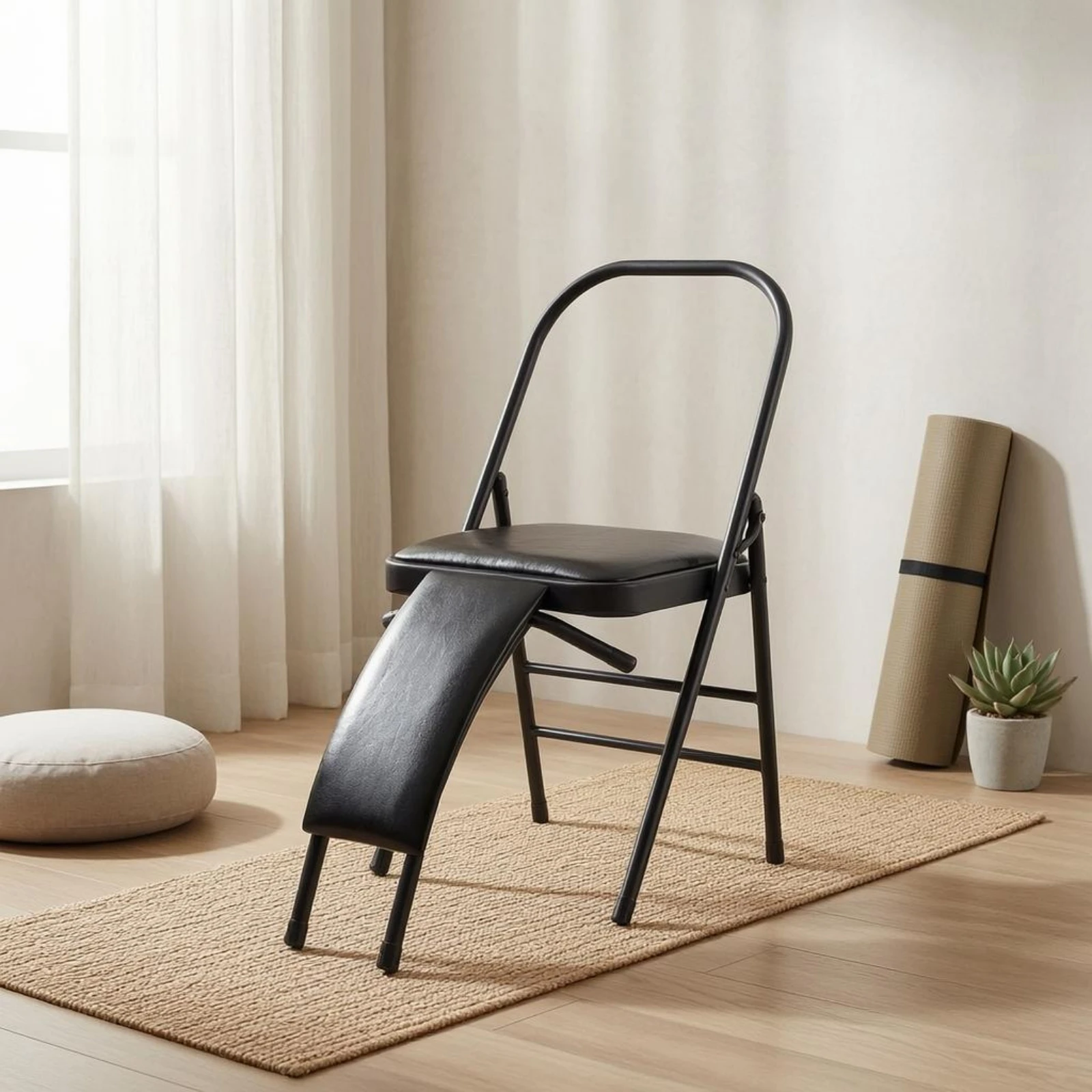 Picture 5: Folding Exercise Chair Foldable Padded Exercise Chair Fitness Gear Portable Comfortable Padding