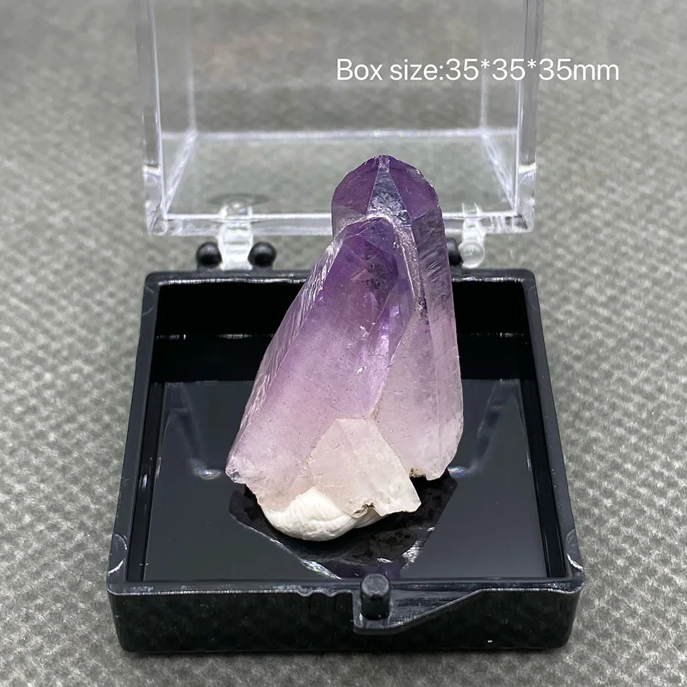 100% Natural Rare Mexico Cruz Double head crystal amethyst mineral specimen Quartz Crystal Cluster box size 3.5 cm