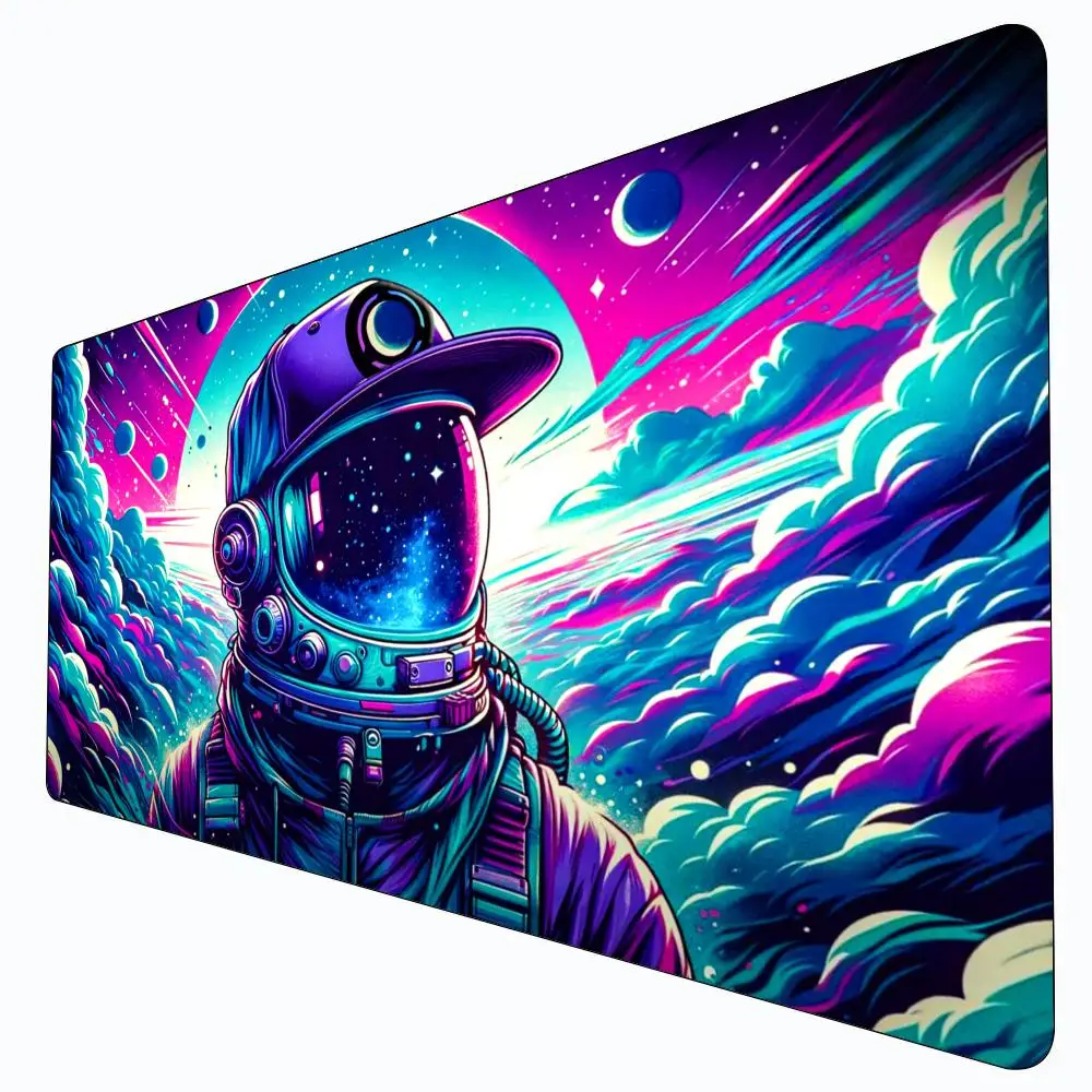 

Neon Cyber Astronaut MTG Playmat Magic Card Battle Mat Non-Slip Durable 35X60CM Commander playmat Board Game Mat for TCG
