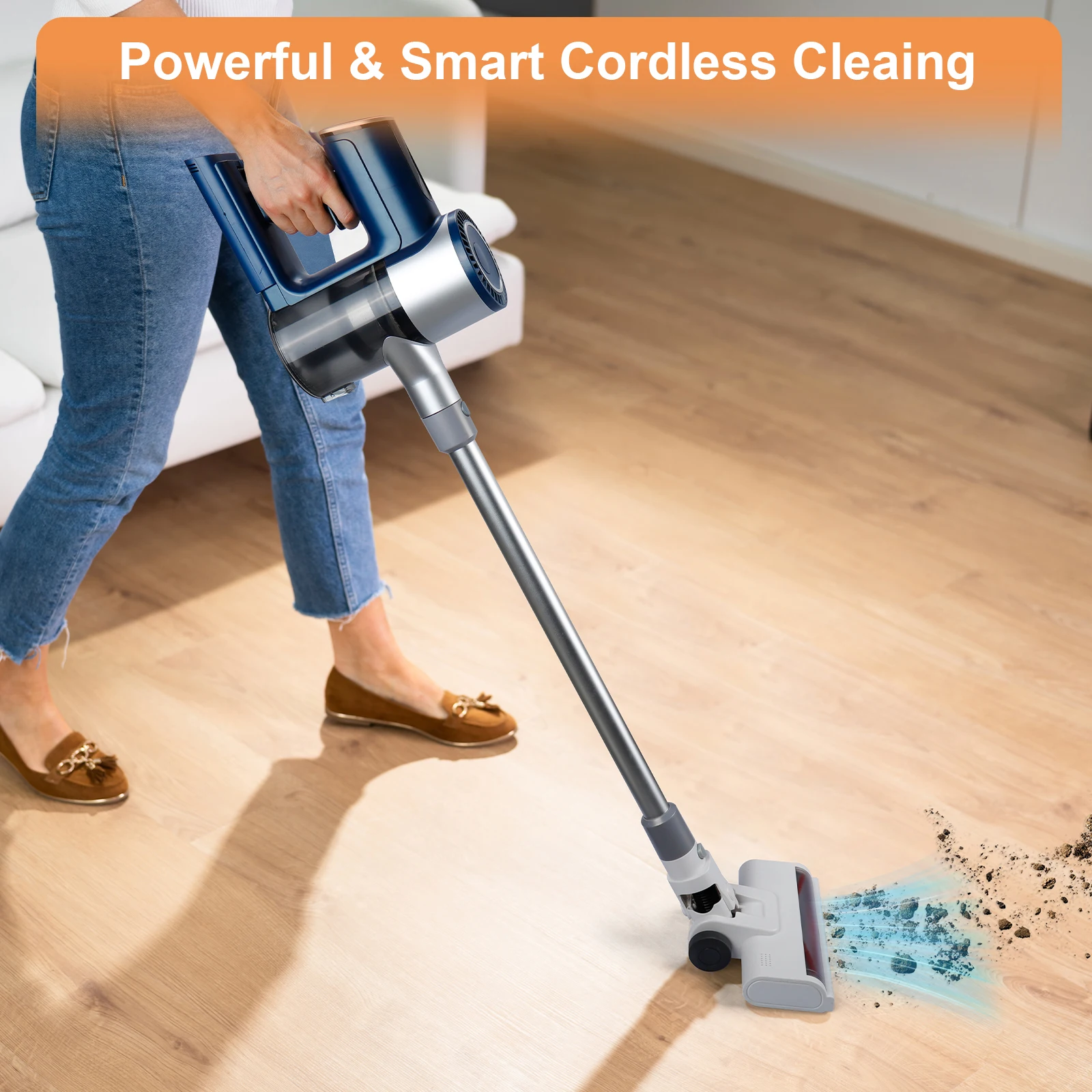 OEM ODM 도매 공장 무선 스틱 진공 청소기 150W 출력 11KPa 흡입력 40분 작동 시간 22.2V 전압