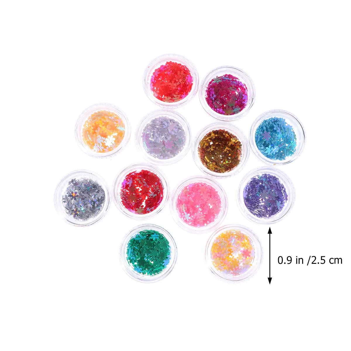 12 pcs Colorful Sequins Nail Glitter for Manicure – Elegant Snowflake Shining Chunky Glitter Decor