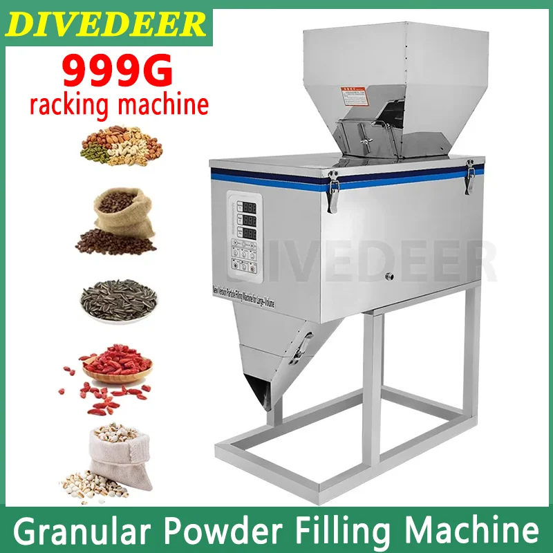 DIVEDEER 999G Automatic Weighing Granule Powder Filling Tea Pellet Quantitative Seed Salt Rice Hardware Packaging Machine