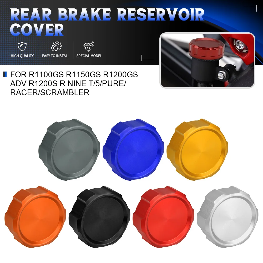 

For BMW R1100GS R1150GS R1200GS ADV R1200S R nine T/5/Pure/Racer/Scrambler Motorcycle CNC Rear Brake Fluid Reservoir Cover Cap