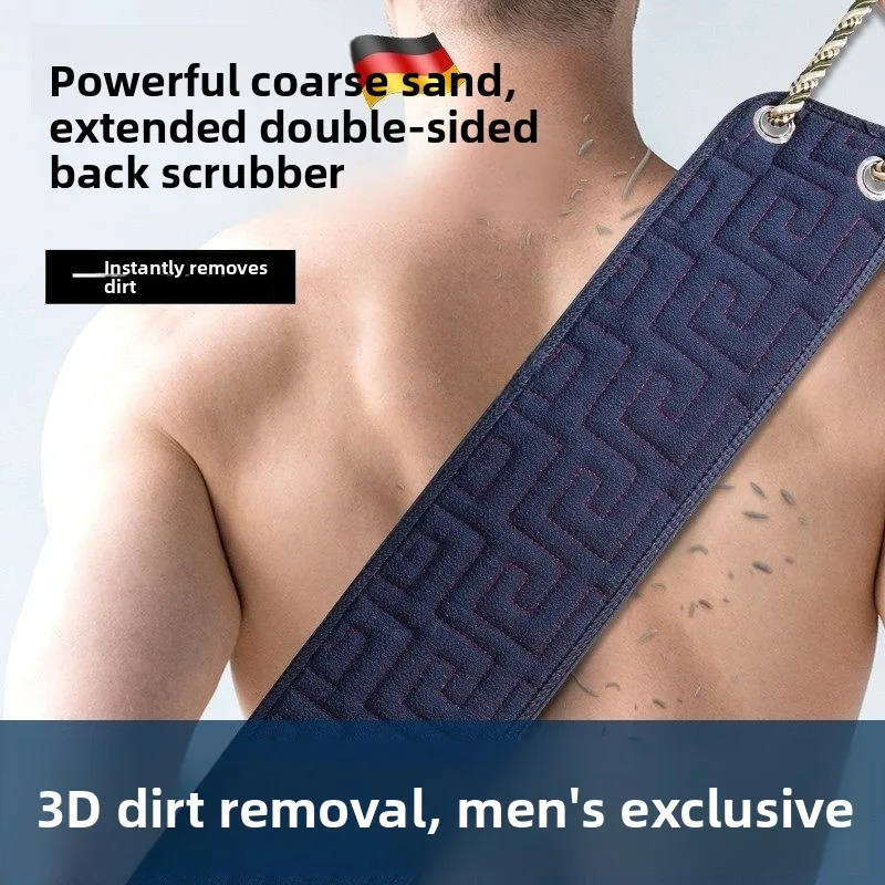 

Men's Special Exfoliating Towel Bath Towel Strong Mud Scrubbing Tool Double-Sided Coarse Sand Long Ba Strap Home Use
