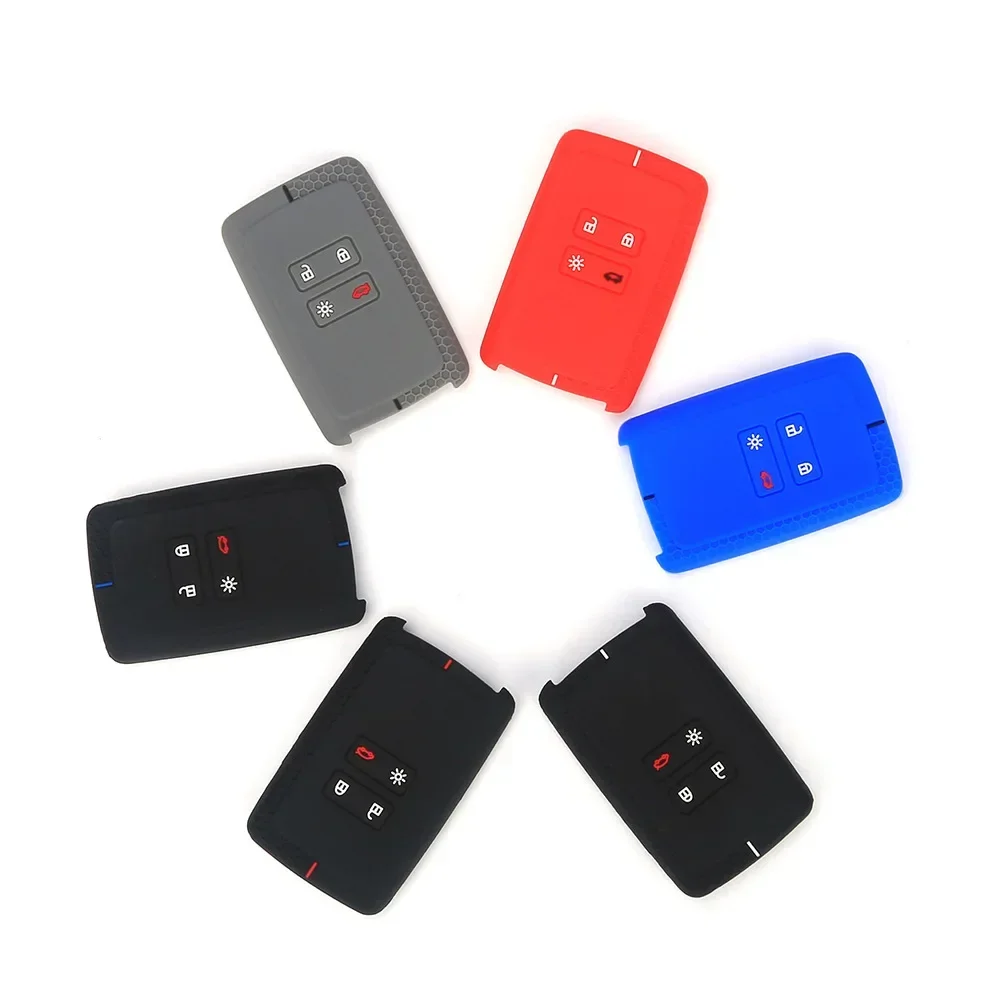 

Silicone Car Key Cover Case Shell Fob For Renault Koleos Scenic 4 Kadjar Arkana 2017 For Samsung QM5 Smart Keys Set Accessories