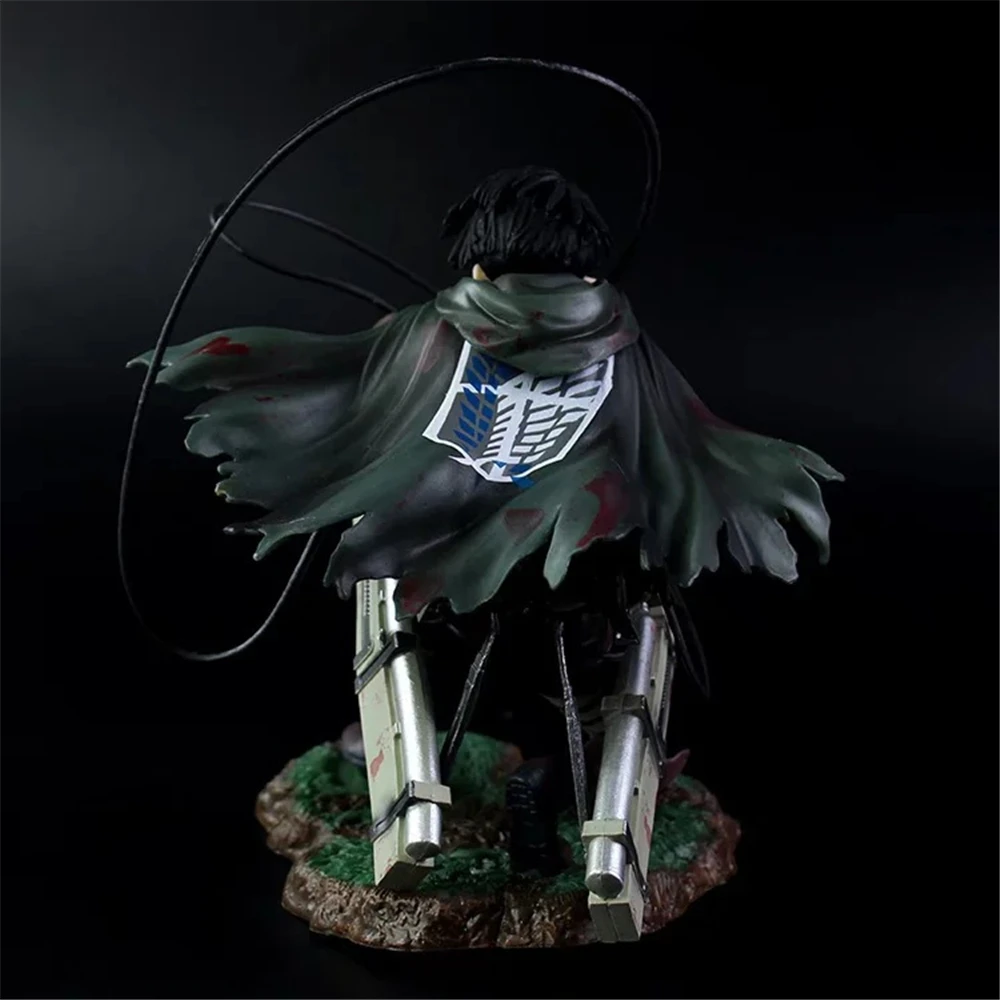 Figura de anime Attack on Titan Levi Ackerman Batalha Danificada Ver. Coleção de bonecos de ação em PVC modelo brinquedos boneca coleção presentes