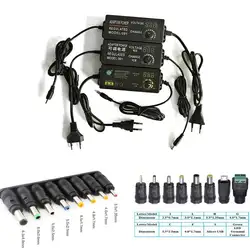 AC TO DC Adjustable Adapter Universal 3V-36V 2A Switching Power Supply 3V-24V-3A 60W 72W LED Display Screen With 8 pcs Connector