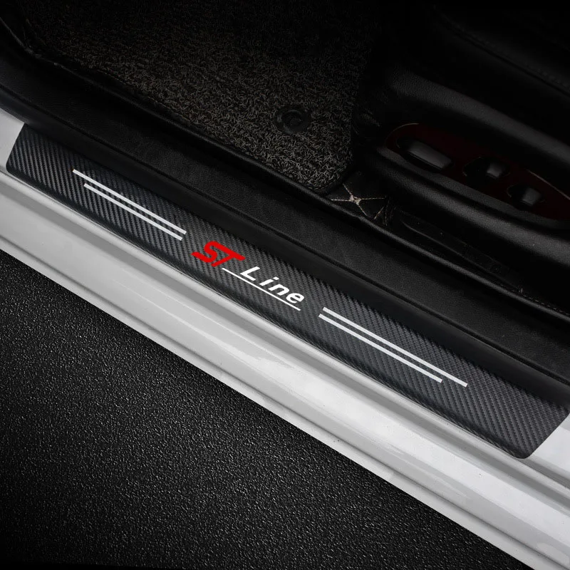 Car Sill pedal Rear Bumper Protection Stickers for Ford ST-line Focus 2 3 Mondeo Ecosport Kuga Mk4 Fiesta Mk3 Accessories