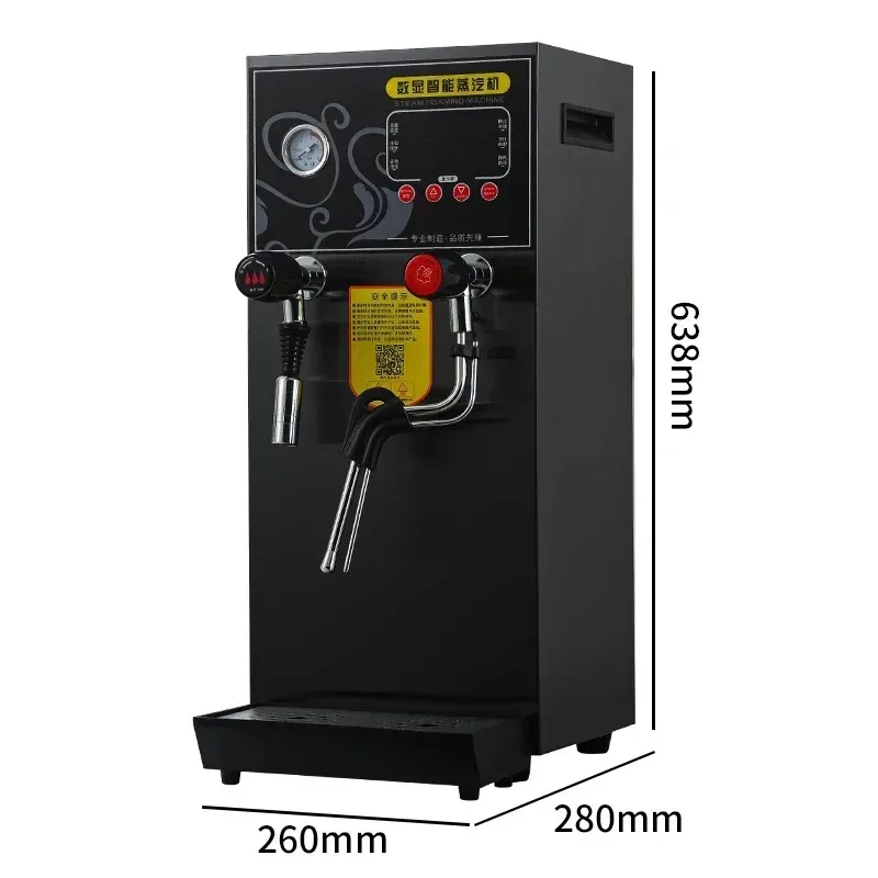 【Le più venduto】Macchina elettrica per acqua bollente da 12 litri Montalatte commerciale Acqua bollente a vapore Macchina per schiuma di latte a doppio scopo Mach