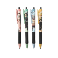 M&G 4/8pcs 0.5mm Gel Pen 0.5mm Quick-drying Black Ink Demon Slayer Anime Pen Office Sign Pen School Study Stationery Supplies