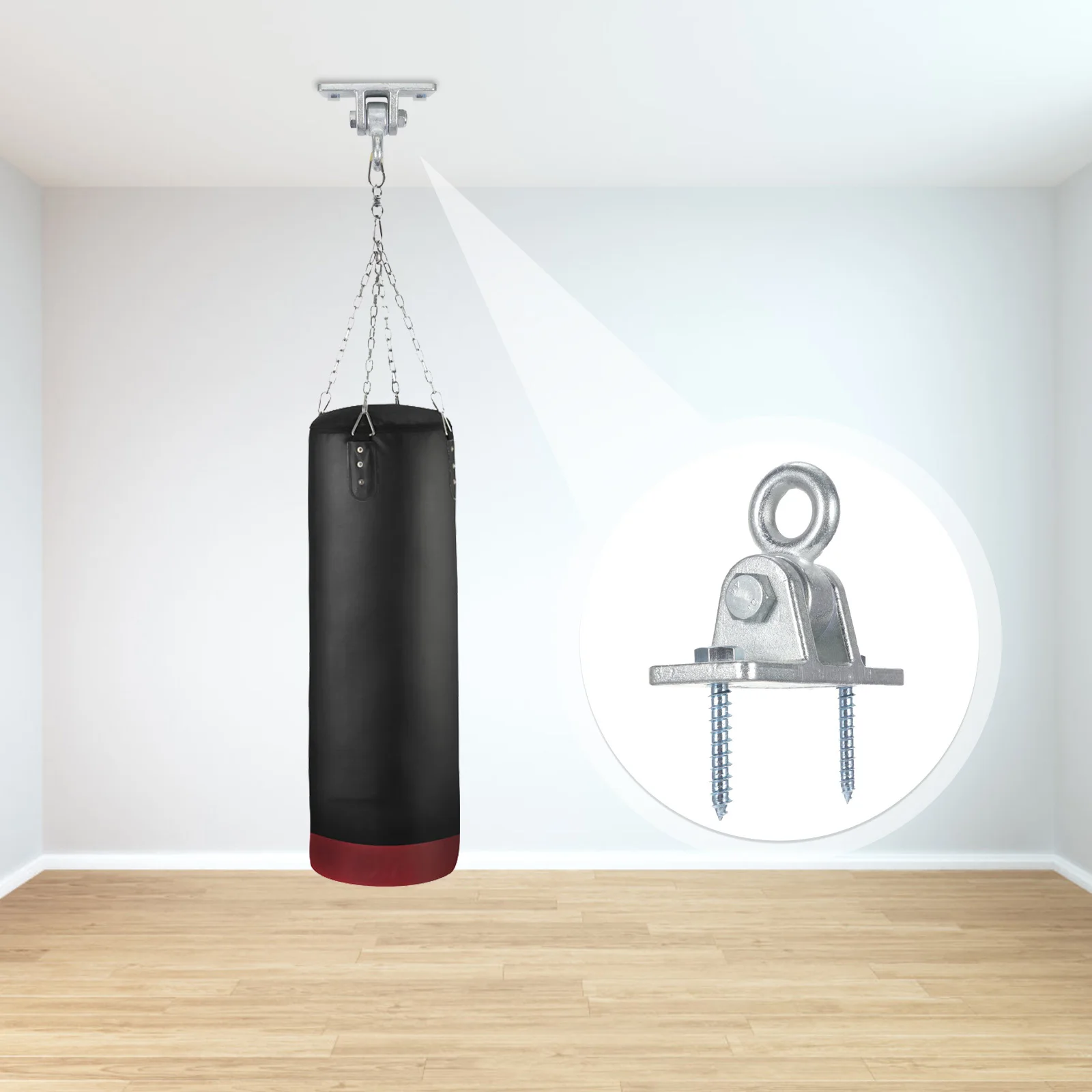 

1Set Swing Hanger Heavy Duty Cast Steel Hooks Stable Hanging Kit for Hammock Chair Swing Installation Tool Secure Hook Set