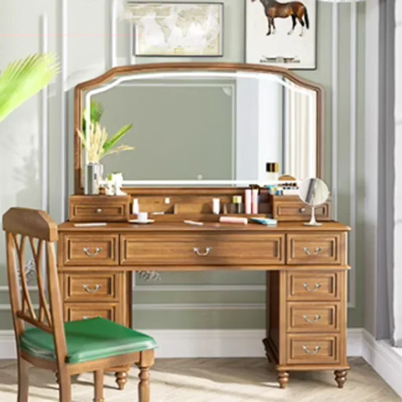 

Табурет с подсветкой, современные дешевые туалетные столики с выдвижными ящиками, салон для макияжа, дерево Schmink Tisch, аксессуары для дома, скандинавское зеркало, туалетные столики